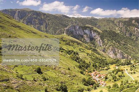 Village of Oceño, Asturias (Spain)