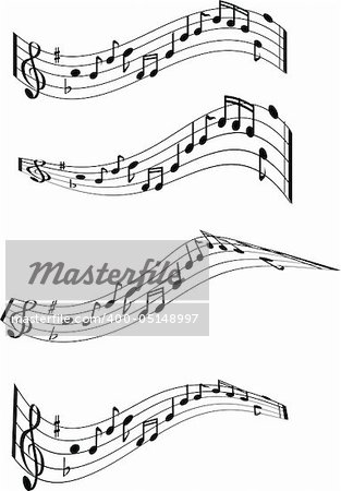 black and white musical notes illustrated chords