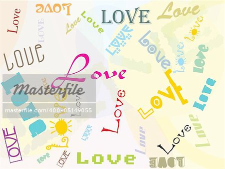 abstract  background with colorful romantic theme