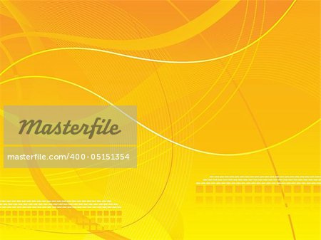 abstract yellow wave background, vector illustration