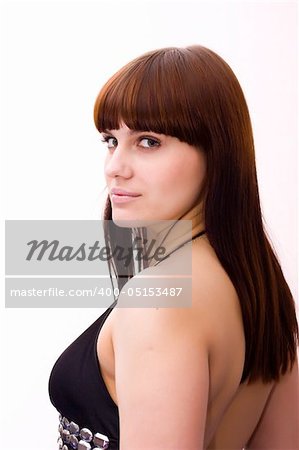 young beautiful girl with brown hairs
