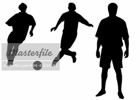 soccer player vector illustration in black and white color