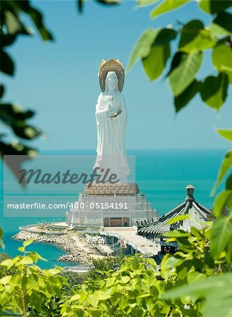 buddha big statue in center of buddhism (Hainan,China)