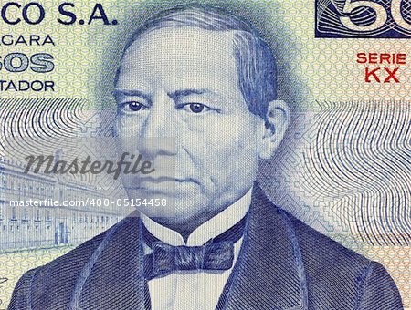 Benito Juarez on 50 Pesos 1981 Banknote from Mexico.   First full blooded indigenous to become president of Mexico and to lead a country in the western hemisphere in over 300 years