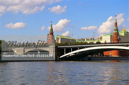 River view to the Moscow Kremlin