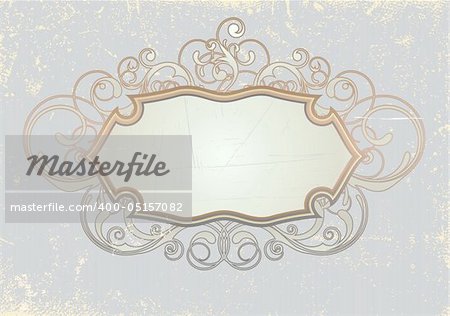 Vector illustration of titling frame on the Grunge background. Blank so you can add your own images or text