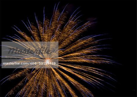 beautiful and colorful  fireworks display at night