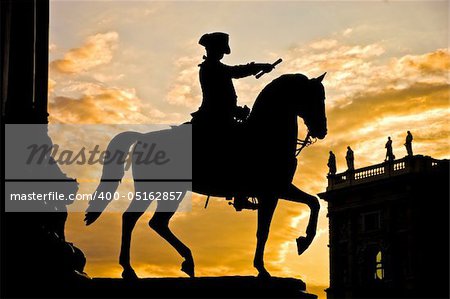 One of the four general statues guarding the main Maria Theresien statue.