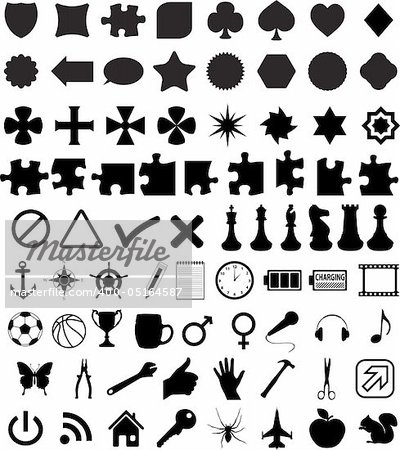 set of various shapes and symbols - vector