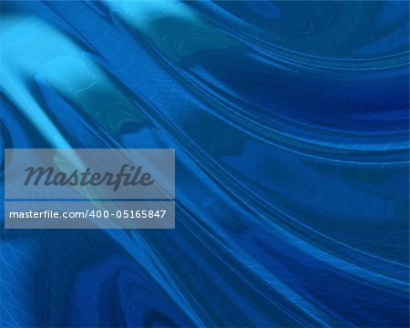 Digitally generated reflection on folded blue surface
