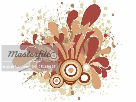 grungy background with creative artwork, vector illustration