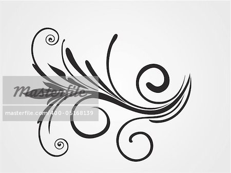 grey background with black floal pattern tattoo
