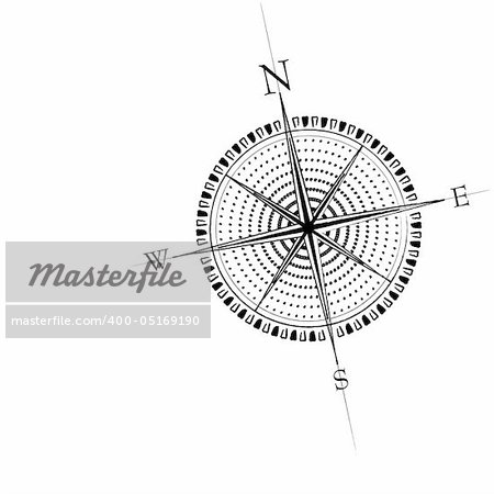 Old compass rose. Available in both jpeg and eps8 format.