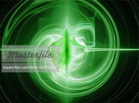 abstract glowing green energy burst design