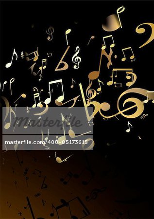 Vector illustration of black retro style music Abstract background