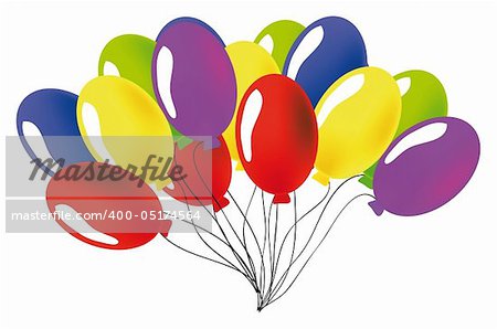 nice illustration of a ballon isolated on white