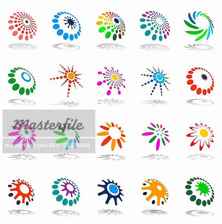 Design elements set. Vector art in Adobe illustrator EPS format, compressed in a zip file. The different graphics are all on separate layers so they can easily be moved or edited individually.The document can be scaled to any size without loss of quality.