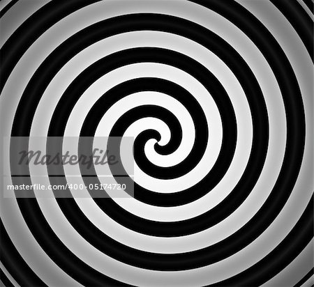 black and white spiral gradient background