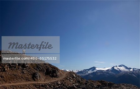 An Inukshuk at the top of the Peak in Whistler, BC