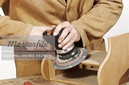 fine closeup image of manual work in action