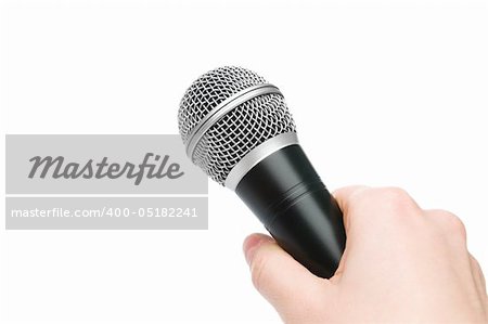 Microphone isolated on white