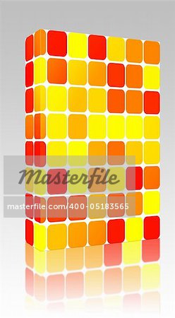 Software package box Abstract background illustration of colored tile mosaic