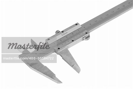 vernier calipers isolated over white background