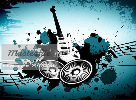 cool wacky grunge Music background with music details