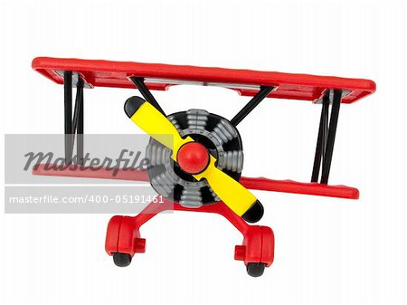 Aircraft toy isolated on white background