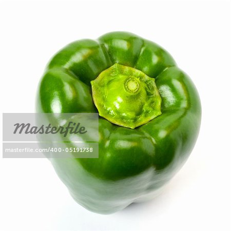 picture of a Green pepper isolated on white