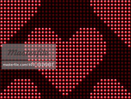 Seamless Valentine's day love heart light panel. Editable Vector Image
