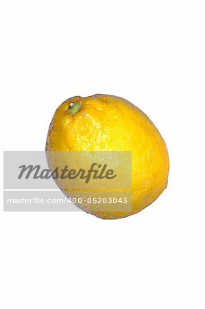 Citron de fruits frais et juteux sur fond blanc