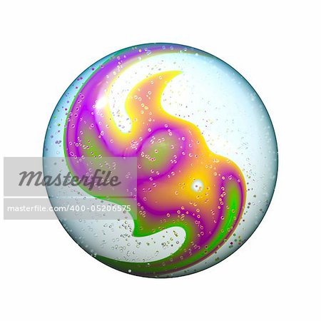 An illustration of a nice glass marble