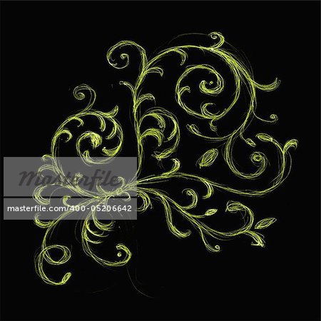 Floral ornament sketch for your design