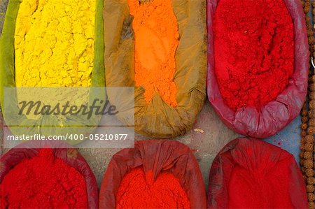 indian spices for sale on streets