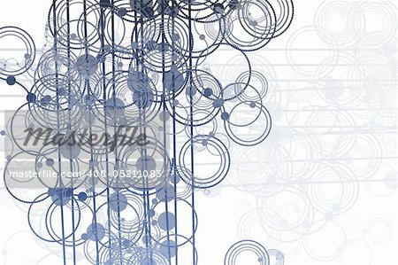 Clean Flowing Lines and Circles Abstract Background