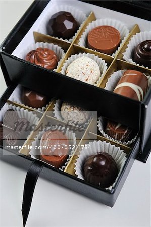 luxury and sweet praline and chocolate decoration food close up