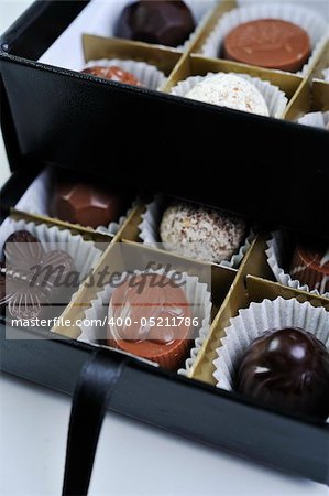 luxury and sweet praline and chocolate decoration food close up