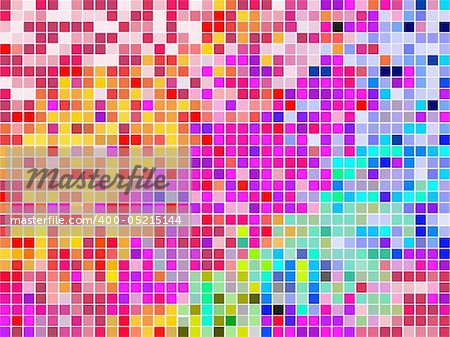 vector illustration of many colorful squares
