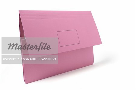 Document Folder on Isolated White Background