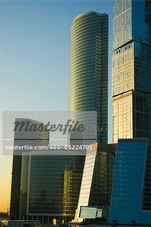 Modern buildings in the International Business Centre, Moscow city, Russia