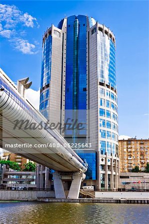 Bridge Bagration near the International Business Centre, Moscow, Russia
