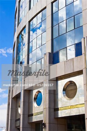 Business skyscraper during sunny day, Moscow, Russia