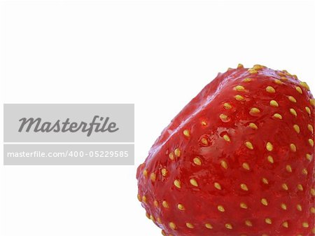 red sweet strawberry isolated on white background