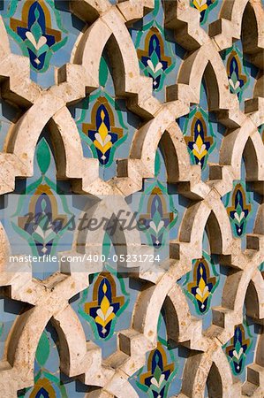 Mosaic detail - Hassan II Mosque - Casablanca - Best of Morocco