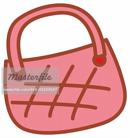 a red bag with a white background