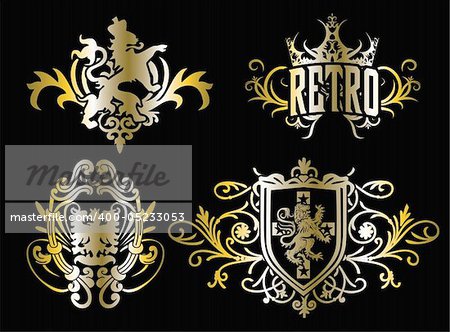 crest fancy shield design