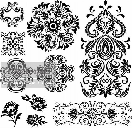 paisley drawing element