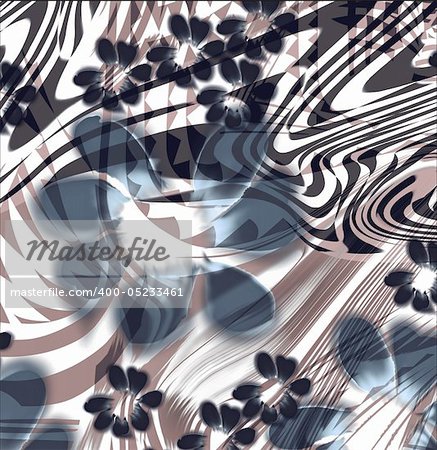 abstract flower pattern,used as damask texture