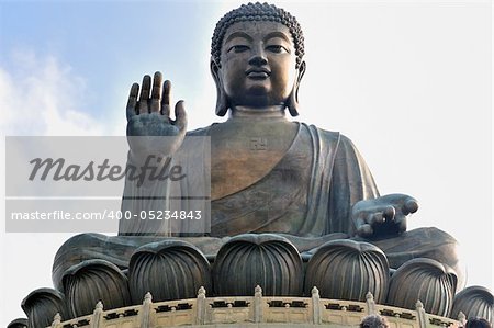 Tian Tan Giant Buddha overlooking with love from Hong Kong China